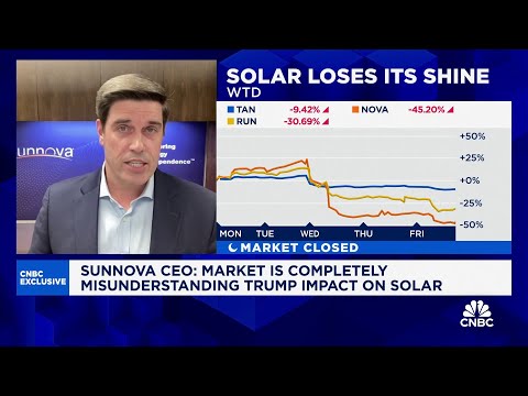 Market misunderstanding Trump administration&#039;s impact on solar energy, says Sunnova CEO John Berger